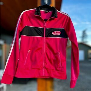 Hurley Pink Track Jacket Y2K Zip Up Athletic Streetwear Women’s Medium